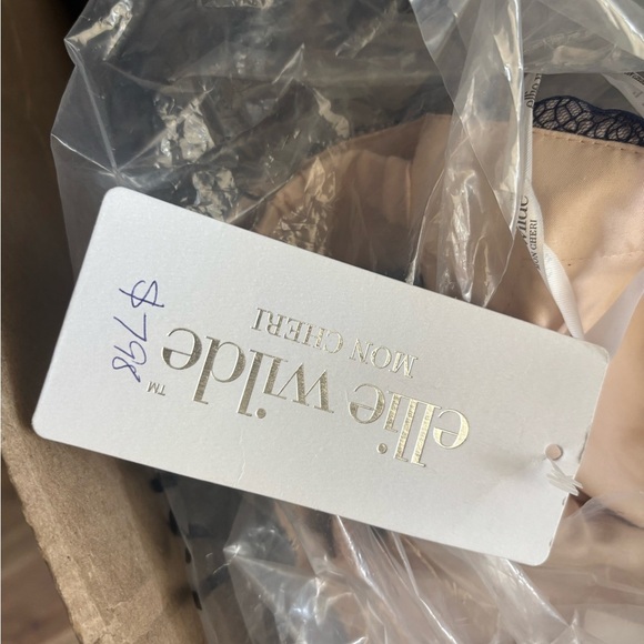 Ellie Wilde by Mon Cheri Navy Gown NWT - Picture 6 of 9